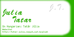 julia tatar business card