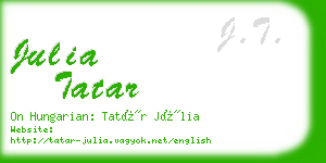 julia tatar business card